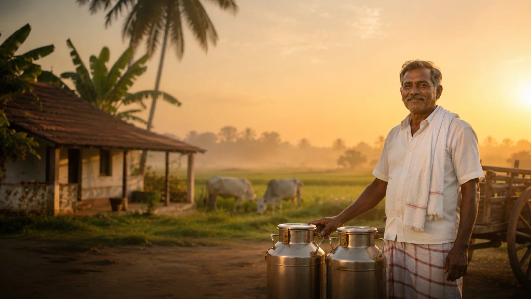 A Vijaya farmer in Andhra Pradesh